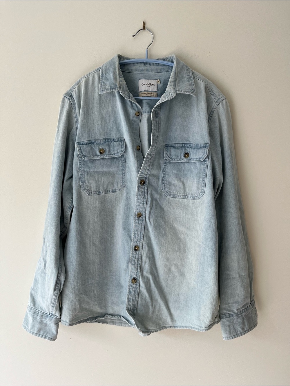 Goodfellow Light Wash Denim Shirt